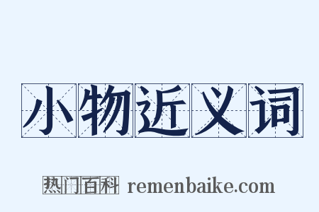 小物近义词是什么意思的图片